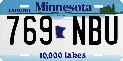 MN license plate 769NBU