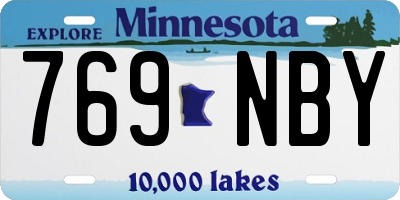 MN license plate 769NBY