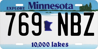MN license plate 769NBZ