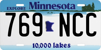 MN license plate 769NCC