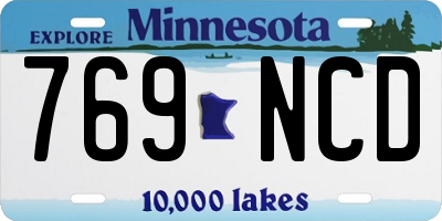 MN license plate 769NCD