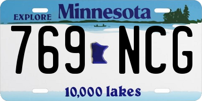 MN license plate 769NCG