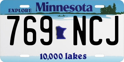 MN license plate 769NCJ