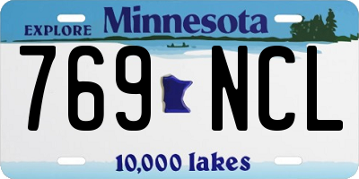 MN license plate 769NCL