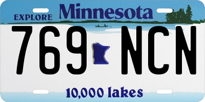 MN license plate 769NCN