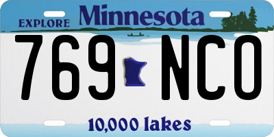 MN license plate 769NCO