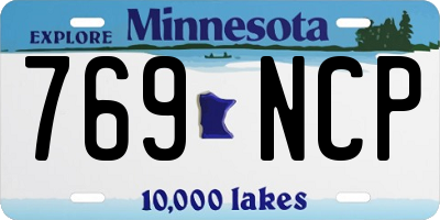 MN license plate 769NCP