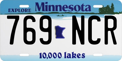 MN license plate 769NCR