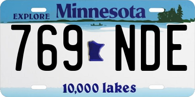 MN license plate 769NDE