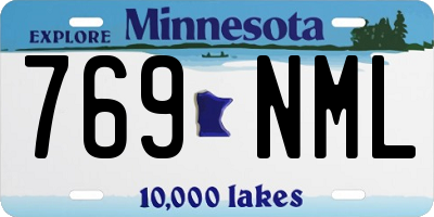 MN license plate 769NML