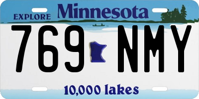 MN license plate 769NMY