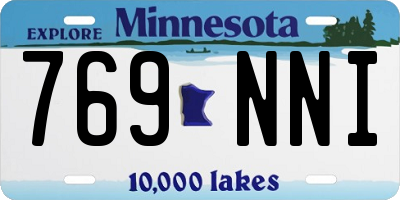MN license plate 769NNI