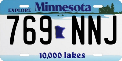 MN license plate 769NNJ