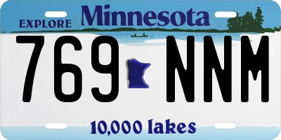 MN license plate 769NNM