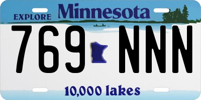 MN license plate 769NNN