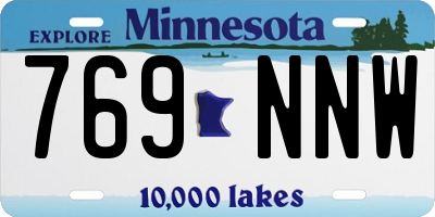 MN license plate 769NNW