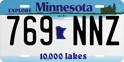 MN license plate 769NNZ