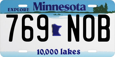 MN license plate 769NOB