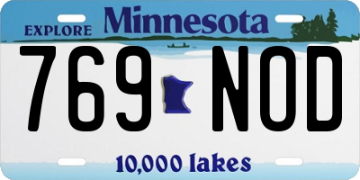 MN license plate 769NOD