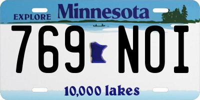 MN license plate 769NOI