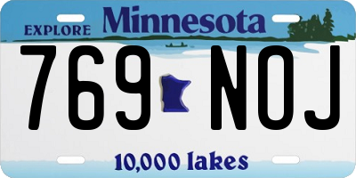 MN license plate 769NOJ