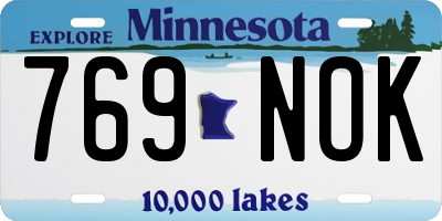 MN license plate 769NOK