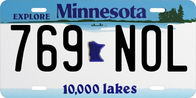 MN license plate 769NOL
