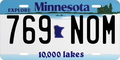 MN license plate 769NOM