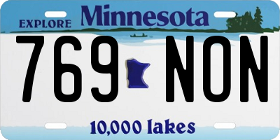MN license plate 769NON