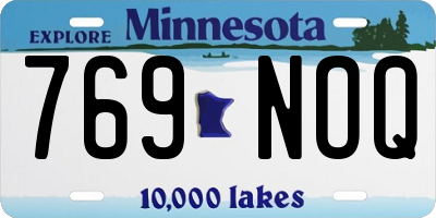 MN license plate 769NOQ