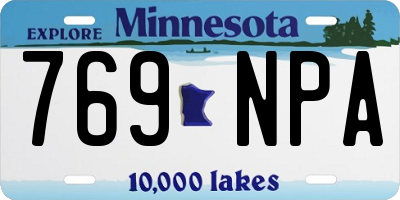 MN license plate 769NPA