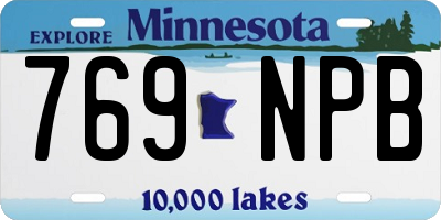 MN license plate 769NPB