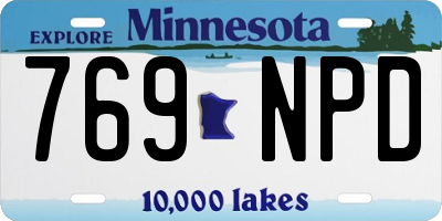 MN license plate 769NPD