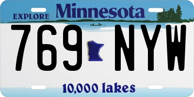 MN license plate 769NYW