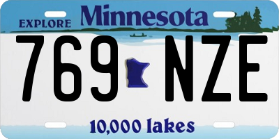 MN license plate 769NZE