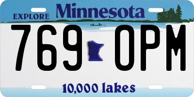 MN license plate 769OPM