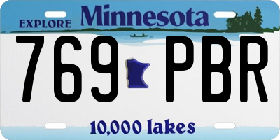 MN license plate 769PBR
