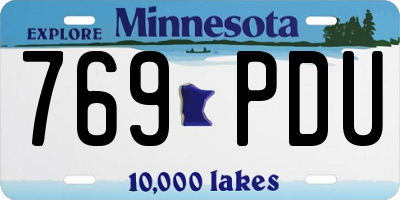 MN license plate 769PDU
