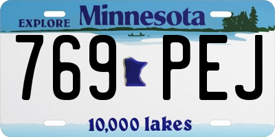 MN license plate 769PEJ