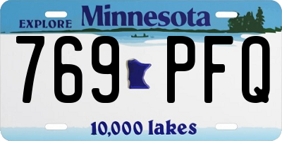 MN license plate 769PFQ