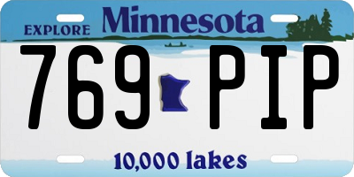 MN license plate 769PIP