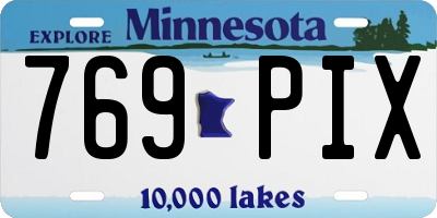 MN license plate 769PIX
