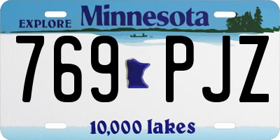 MN license plate 769PJZ