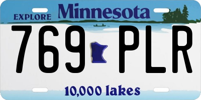 MN license plate 769PLR