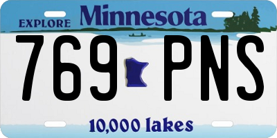 MN license plate 769PNS