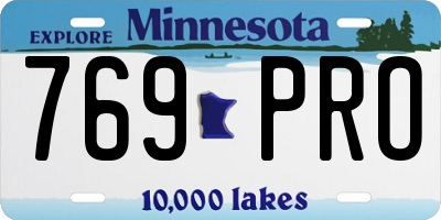 MN license plate 769PRO