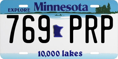 MN license plate 769PRP