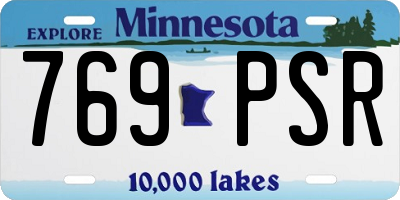 MN license plate 769PSR