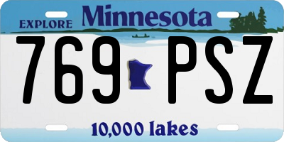 MN license plate 769PSZ