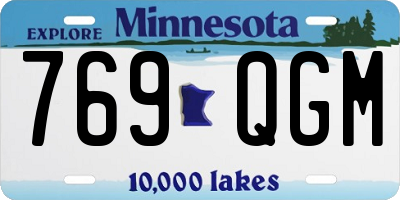 MN license plate 769QGM